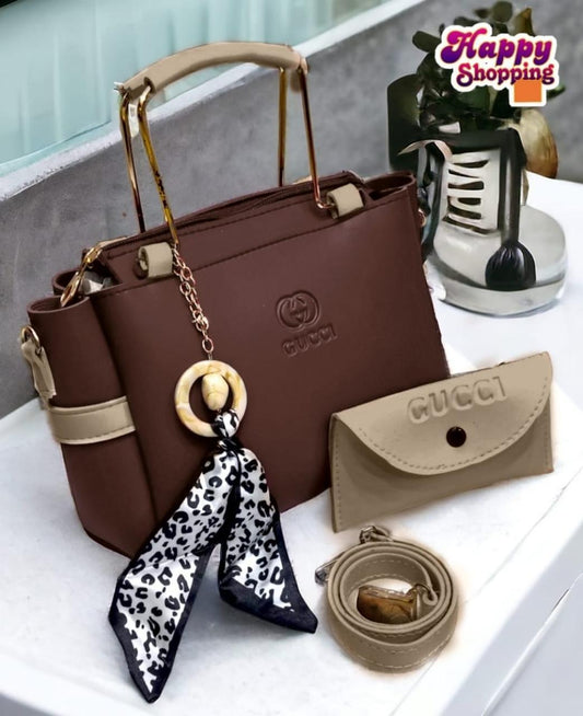 Ladies Handbag With Match Small Pouch Elegant Design Premium Quality