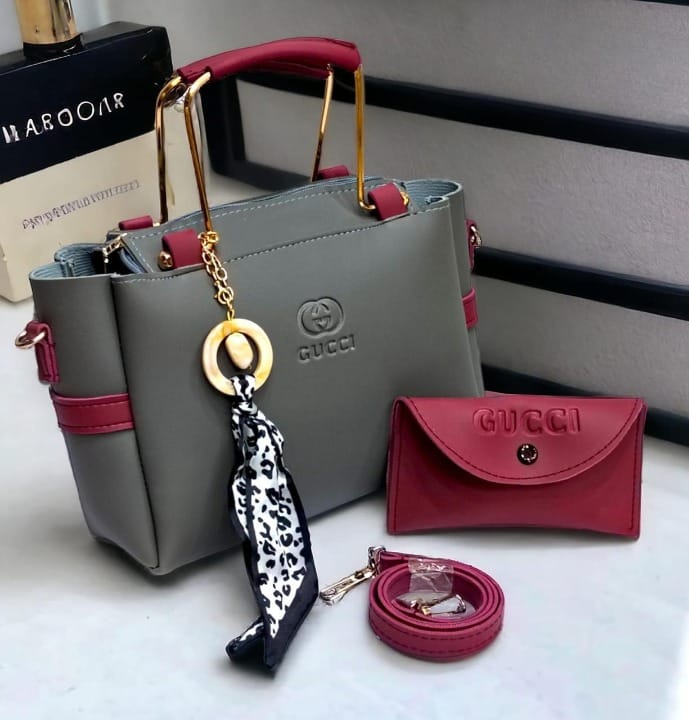 Ladies Handbag With Match Small Pouch Elegant Design Premium Quality